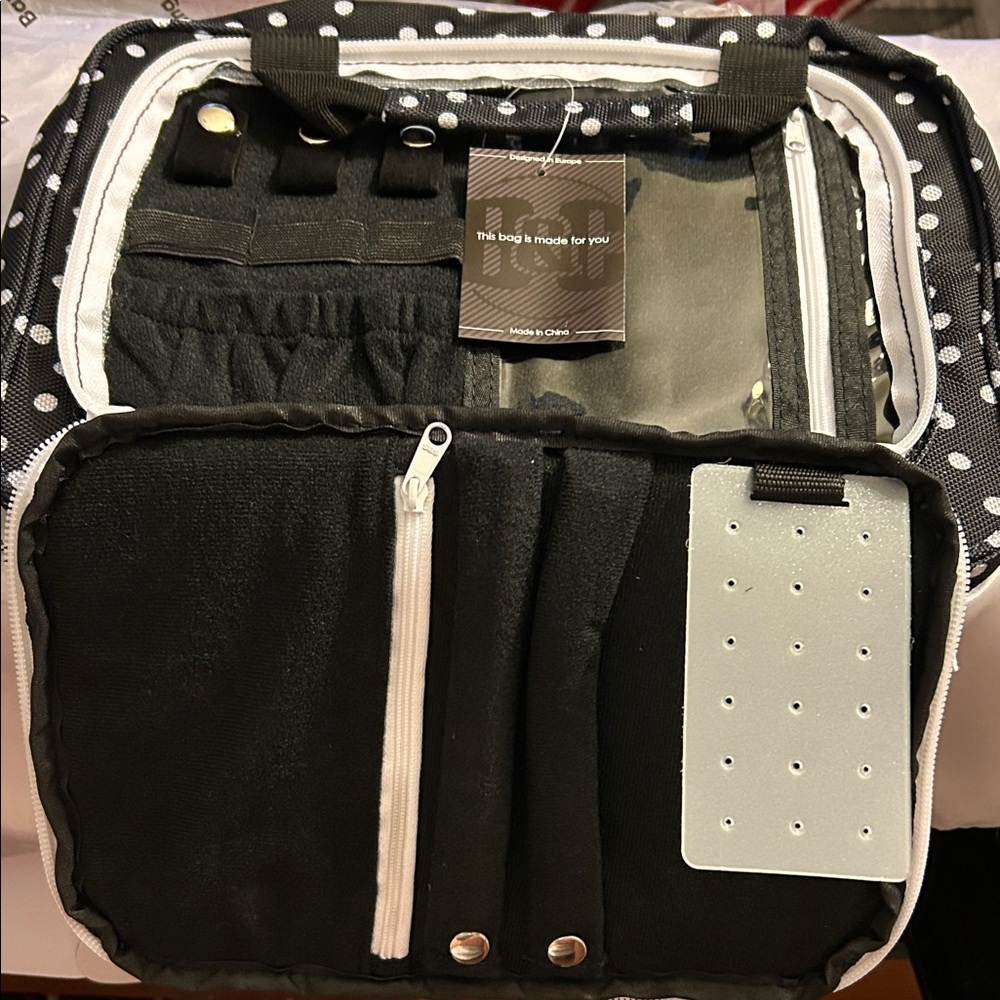 Polka Dot Black Toiletry Bag - Picture 2 of 9